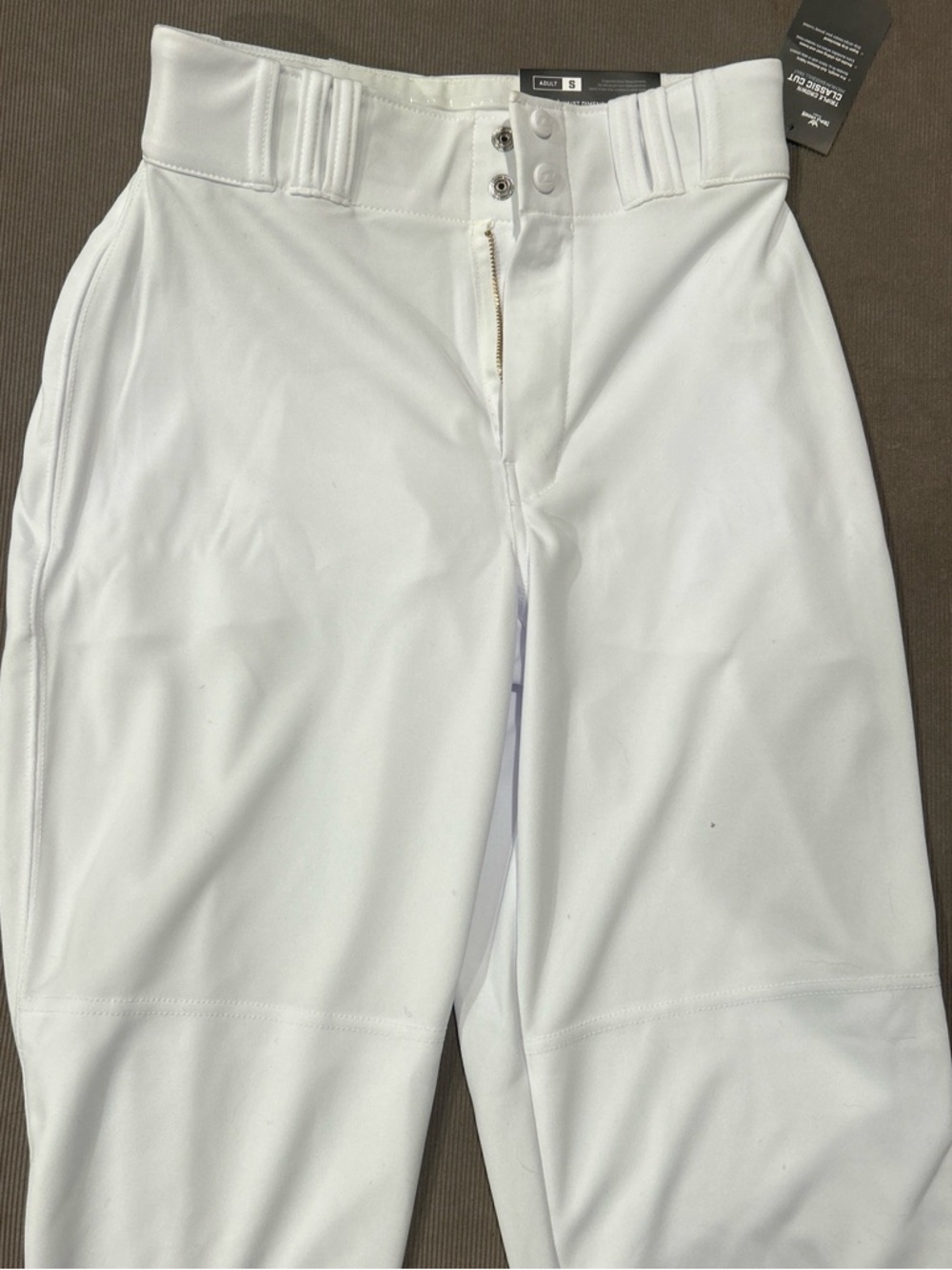 Men's White Athletic Baseball Pants - Performance Fit